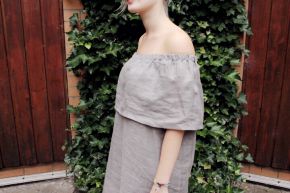 diy sewing tutorial off shoulder dress mochni